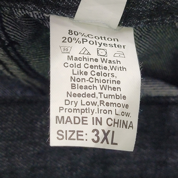 MAXI Denim Skirt Button Front Raw Fringed Hem A-Line Skirt Size 3X - Picture 7 of 7